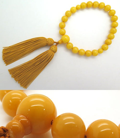 Rosary for men, aged amber, 22 beads, made to order, limited edition, wax amber, free shipping