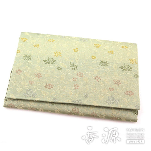 Pure silk prayer bead bag, two-fold, elegant brocade, small pattern, Chinese flower