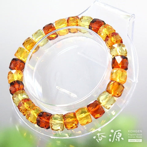 Mixed Amber Bracelet Tire Shape Cut Limited Edition