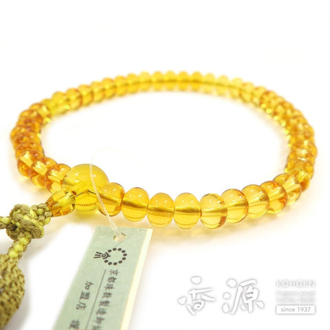 Women's prayer beads, yellow crystal, orange beads, one-handed, made to order, limited edition