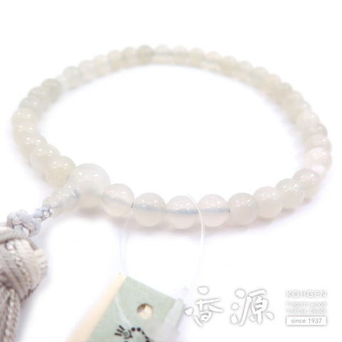 Women's prayer beads, moonstone, 7mm beads, matching style, flower tassel, limited edition