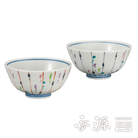 Kutani ware rice bowl