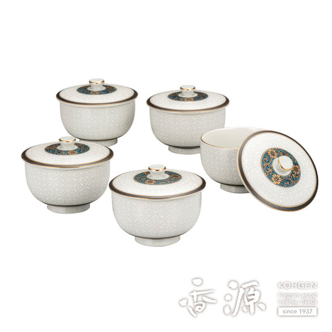 Kutani ware set with lid