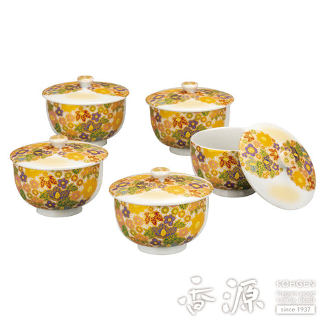 Kutani ware set with lid
