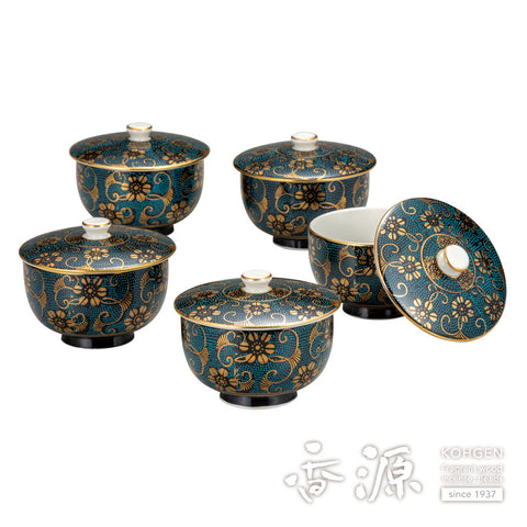 Kutani ware set with lid