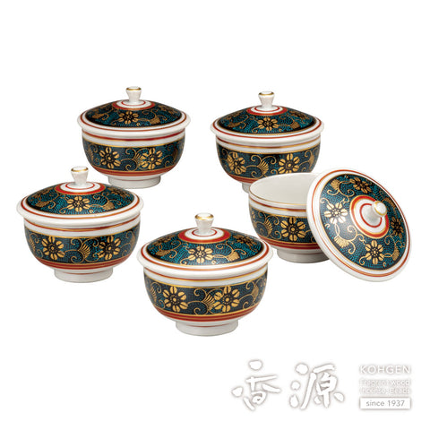 Kutani ware set with lid