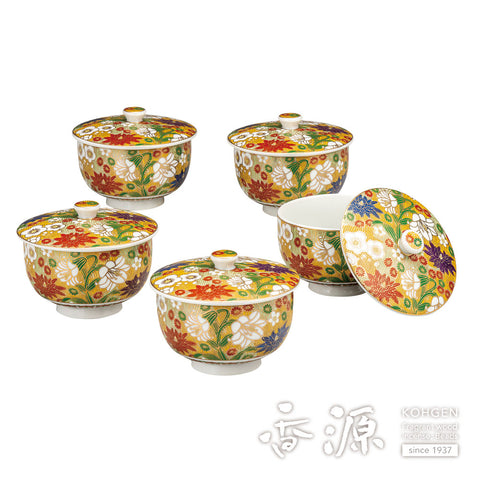 Kutani ware set with lid