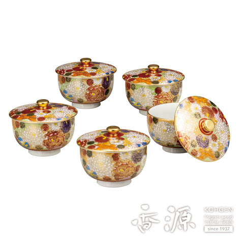 Kutani ware set with lid