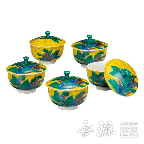 Kutani ware set with lid
