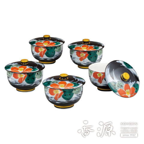 Kutani ware set with lid