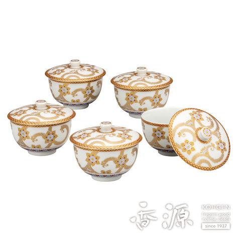 Kutani ware set with lid