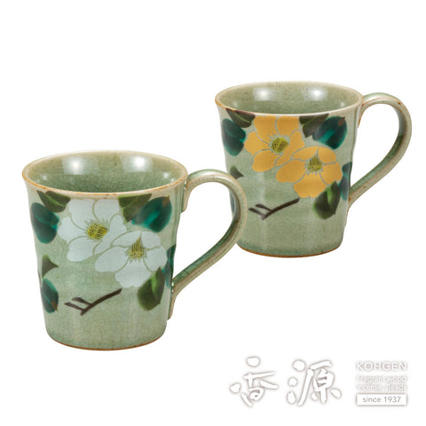 Kutani ware pair mug