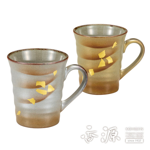 Kutani ware pair mug