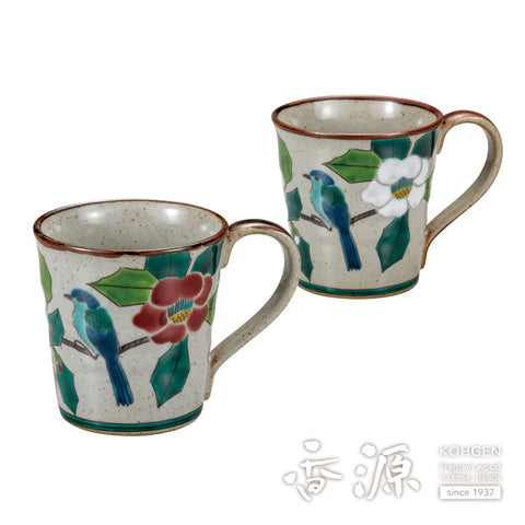 Kutani ware pair mug