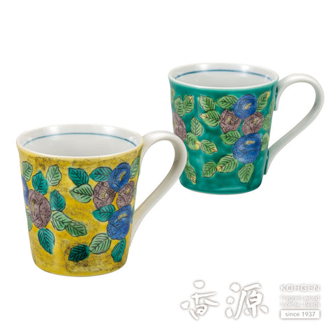 Kutani ware pair mug