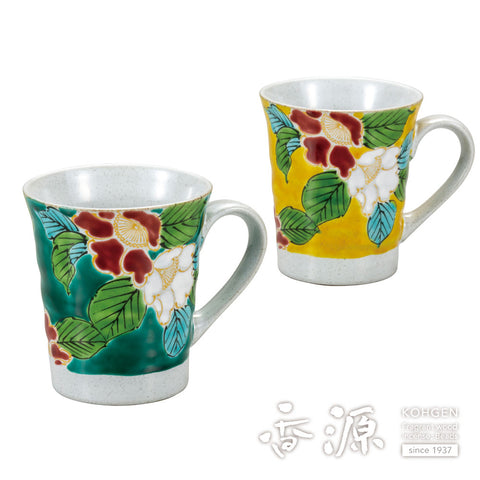 Kutani ware pair mug