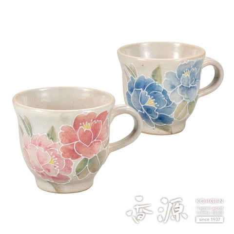 Kutani ware pair mug