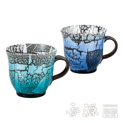 Kutani ware pair mug