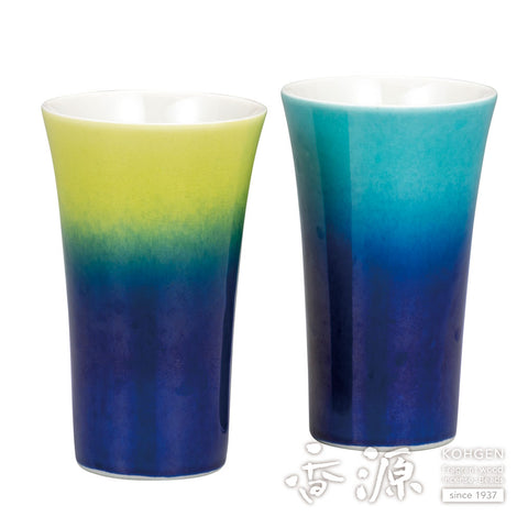 Kutani ware pair free cup