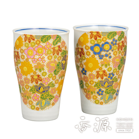 Kutani ware pair free cup