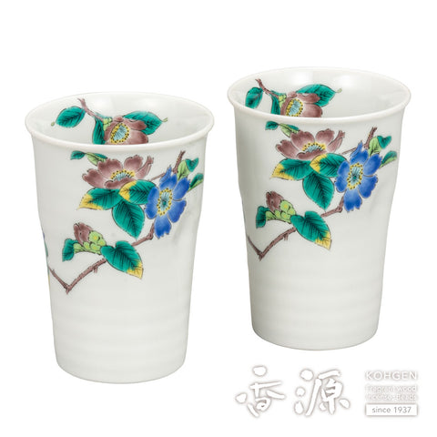 Kutani ware pair free cup