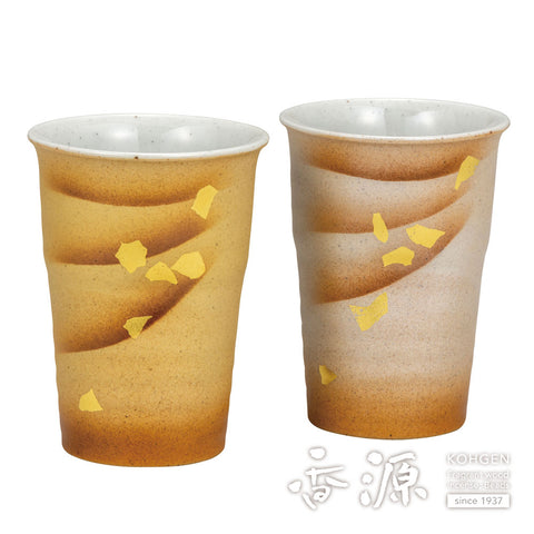 Kutani ware pair free cup