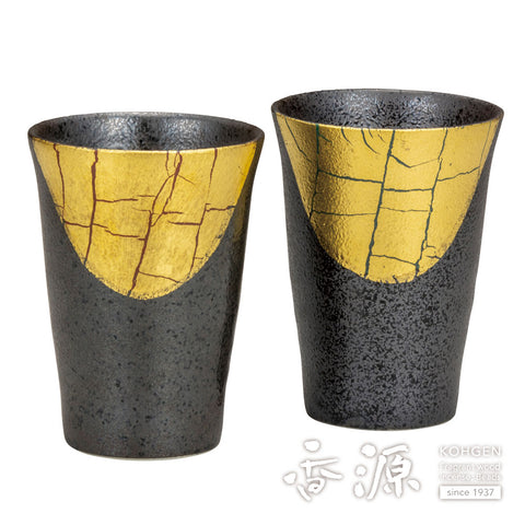 Kutani ware pair free cup