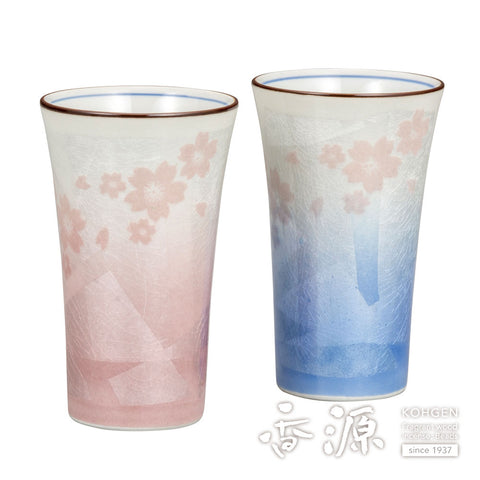 Kutani ware pair free cup