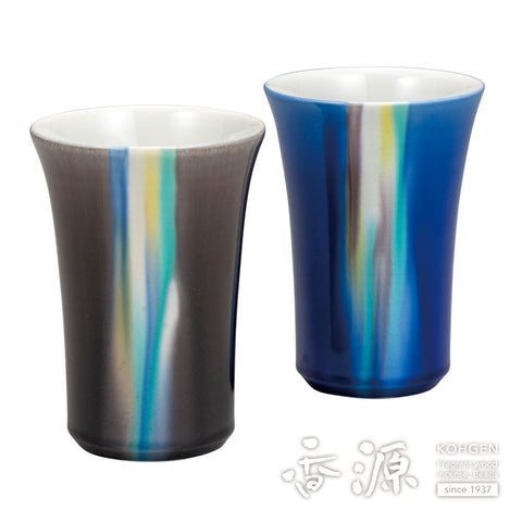Kutani ware pair free cup