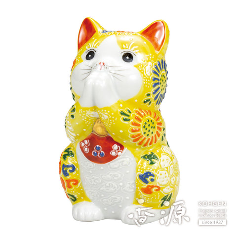 Kutani ware prayer cat