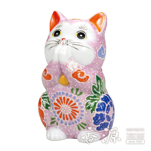 Kutani ware prayer cat