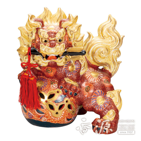 Kutani ware hama arrow lion