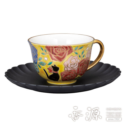 Kutani ware cup and saucer