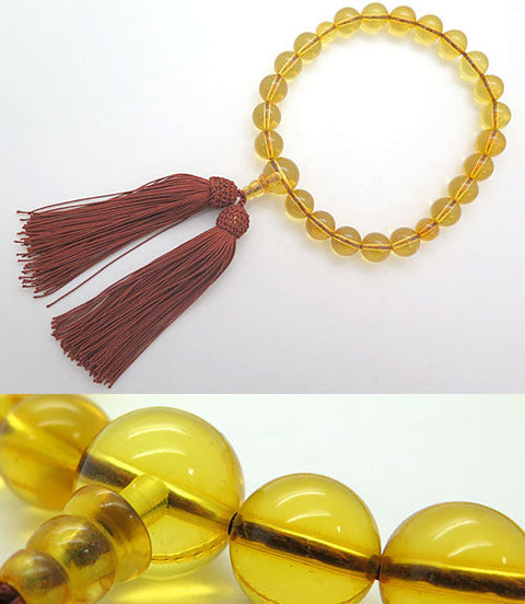 Men's rosary, natural amber, 22 beads, limited edition