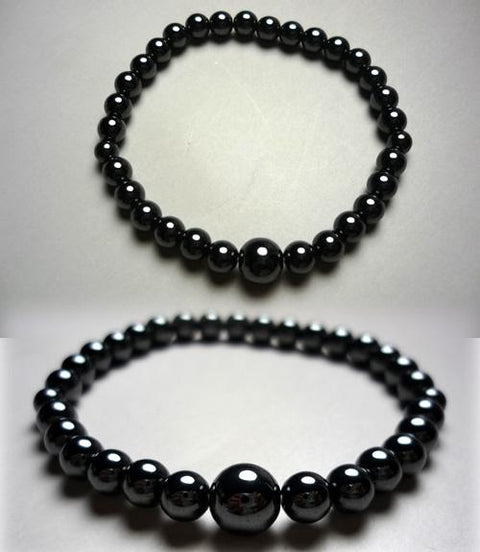 Hematite round bead bracelet 6mm