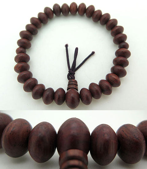 Rosewood plain cut mandarin bead bracelet, made to order