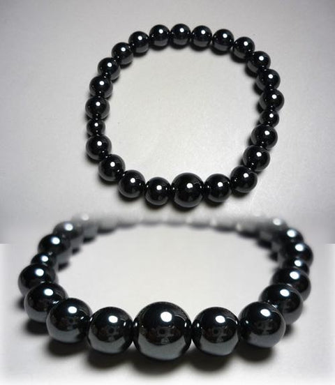 Hematite round bead bracelet 8mm