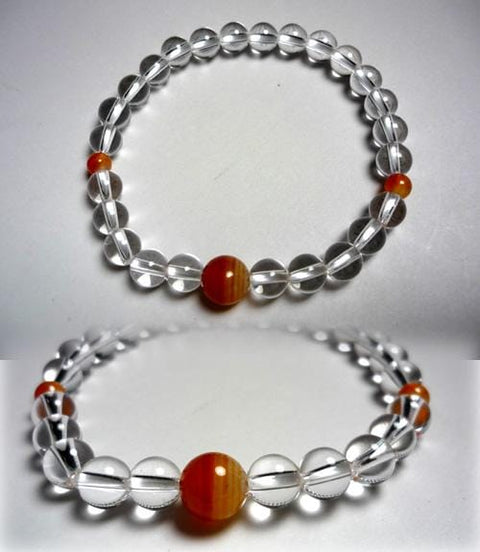 Birthstone bracelet August striped agate