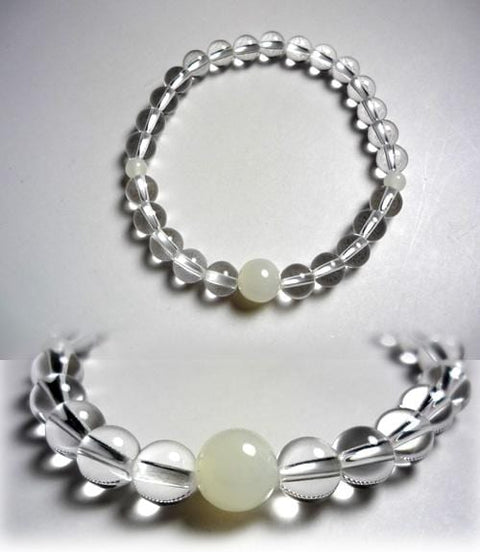Birthstone bracelet June White Onyx