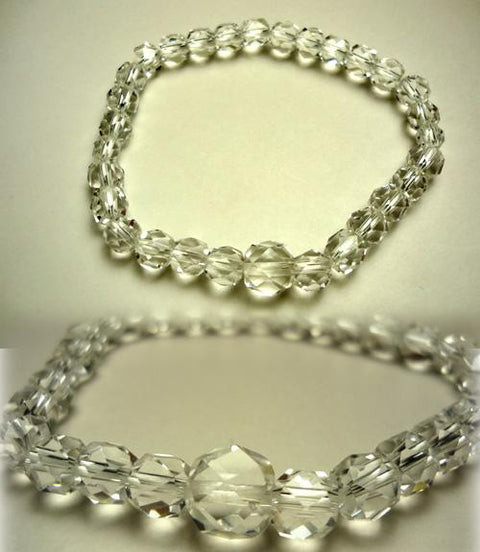 32 faceted crystal 6mm bracelet