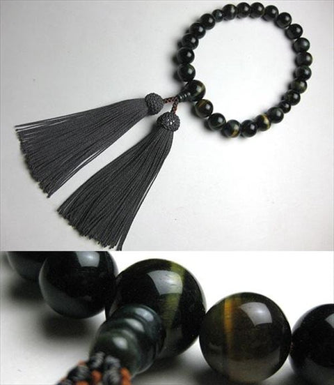 Men's prayer beads, mixed tiger's eye stone, made to order