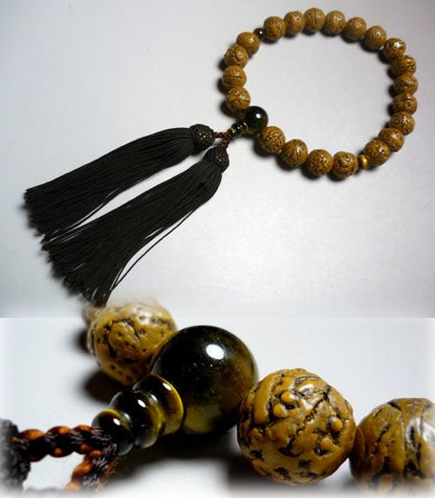 Prayer beads for men Indian dragon-eyed Bodhi tree made with tiger-eye stone