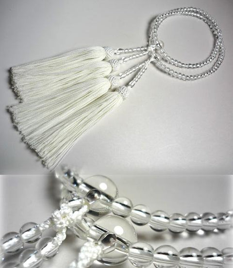 Women's prayer beads, 5mm quartz beads, round double layer