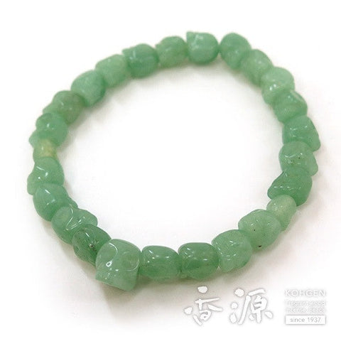 Indian jade skeleton (skull carving) bracelet