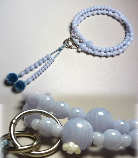 Women's Prayer Beads, Chalcedony, Jodo Sect