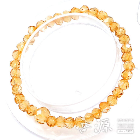 Yellow crystal bracelet, cut, made to order, limited edition