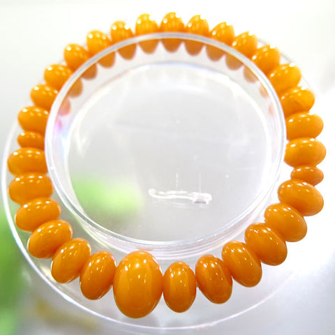 Aged Amber Orange Ball Bracelet, Limited Edition