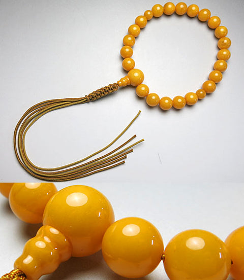 Men's prayer beads, made of the highest quality aged amber and wax amber, 22 beads, made to order