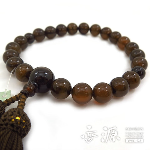 Men's prayer beads, brown agate, 22 beads, one-handed, made to order, limited edition