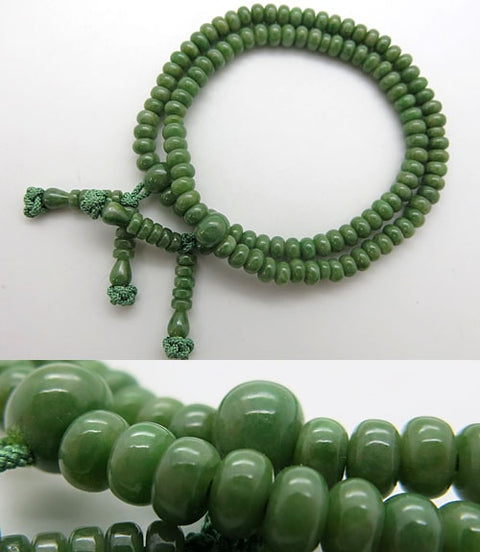 Dokusan jade 108 beads bracelet, Shingon sect style